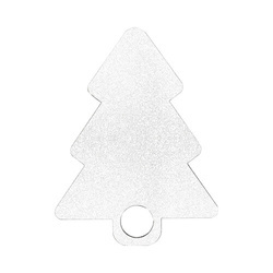 Šķiedru plātnes emblēma ar spīdumiem 1200 ml krūzei sublimācijai - Ziemassvētku eglīte