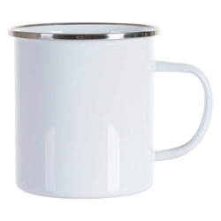 Mug en métal émaillé 500 ml pour sublimation - blanc