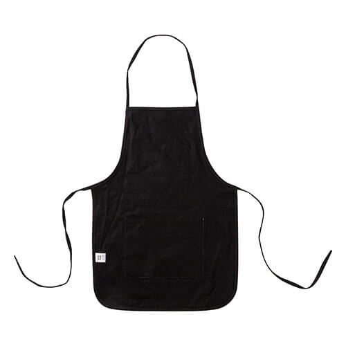 Black apron with pocket for children for sublimation