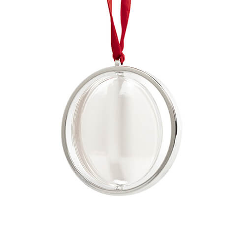 Ornament pom de Crăciun rotativ pentru sublimare - argintiu
