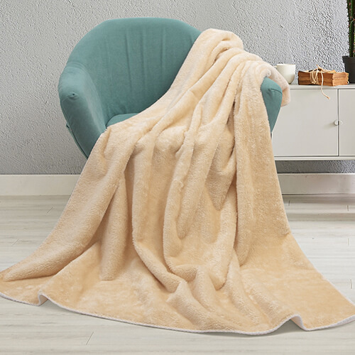 Microfiber and arctic fleece blanket for sublimation - khaki