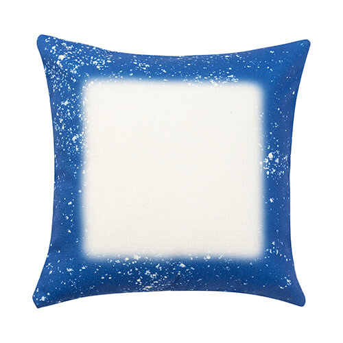 Lanena prevleka za vzglavnik 40 x 40 cm Beljen Starry Blue za sublimacijo