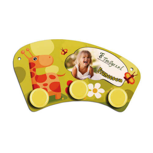 Mini akasztó MDF-ből, szublimációhoz - sárga körök