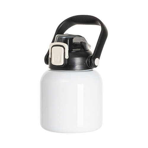 Stainless steel 800 ml travel bottle with handle for sublimation - white