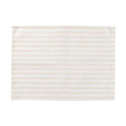 Canvas tafelmat 50 x 35,5 cm crème met gele strepen voor sublimatie