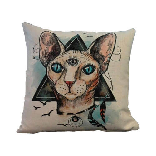Platnena prevleka za vzglavnik 38 x 38 cm za sublimacijo - Mačka