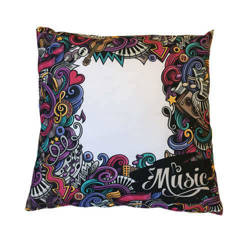 Taie d'oreiller satin de 38 x 38 cm pour sublimation - Mad Music