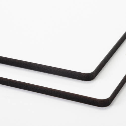 Fiberplade til sublimering 20 x 20 x 0,6 cm - 2 stk. - sort ryg