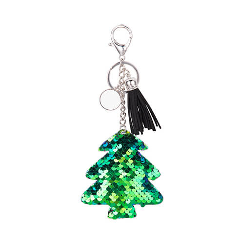 Llavero para llaves de sublimación - árbol de Navidad verde