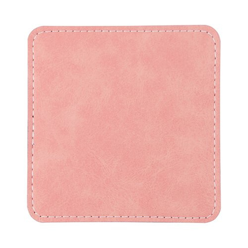 Leren vierkante cup pad voor sublimatie - roze