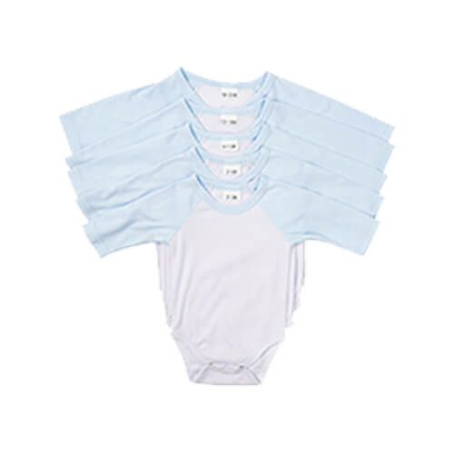 Kinderbody met lange mouwen voor sublimatie - blauwe mouwen