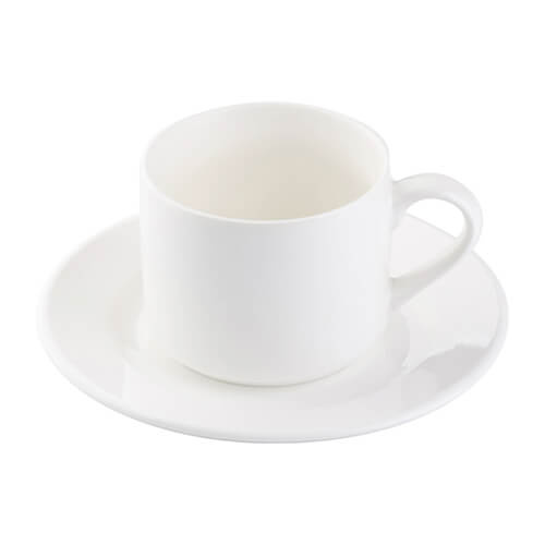 Tasse de café 170 ml avec soucoupe pour sublimation