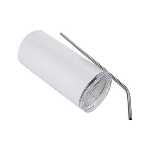 Tumbleris 480 ml ar salmiņu sublimācijai - balts