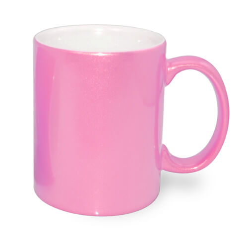 Taza Metálica 330 ml Rosa Sublimación Transferencia Térmica