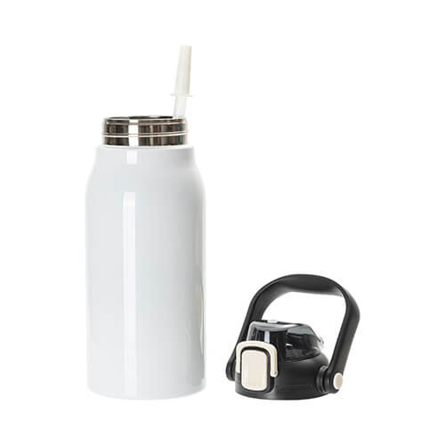 Ανοξείδωτο μπουκάλι ταξιδιού 1300ml με λαβή - λευκό