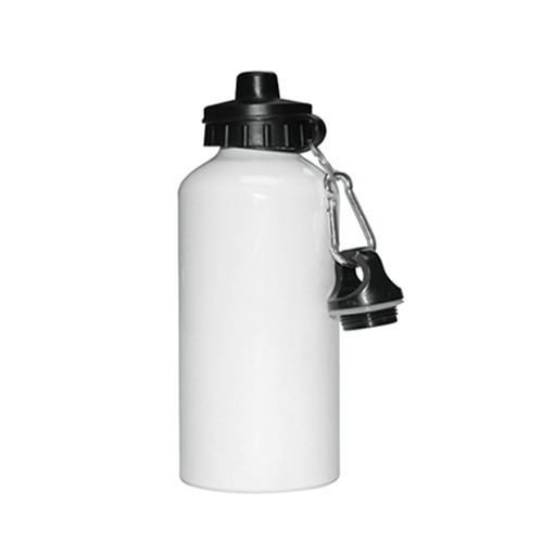 Bidon – 500 ml beverage bottle with two lids for sublimation printing - white