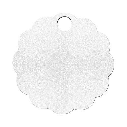 Naambadge van vezelplaat met glitter voor 1200 ml mok voor sublimatie - chrysant