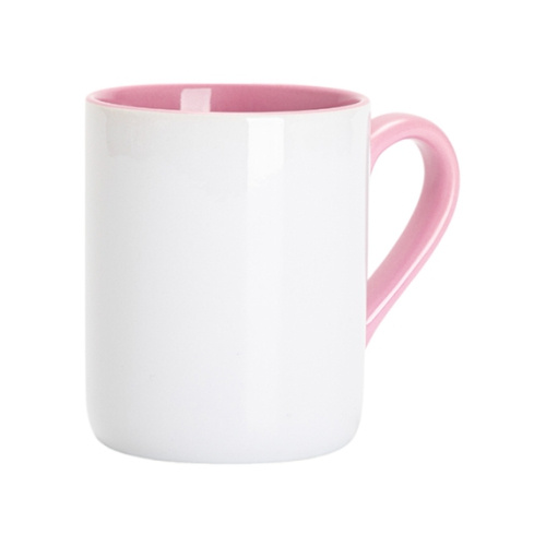 Mug à sublimation de 325 ml - avec intérieur et anse roses