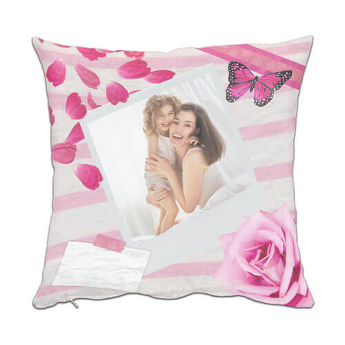 Tweekleurige satijnen kussensloop 38 x 38 cm voor sublimatie - Rose