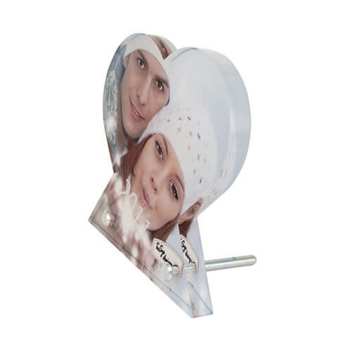 Statuetă acrilică inimă 15,5 x 15 cm pentru sublimare