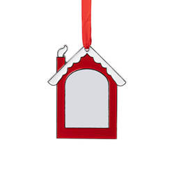 Fém karácsonyfa címke szublimációhoz - ház