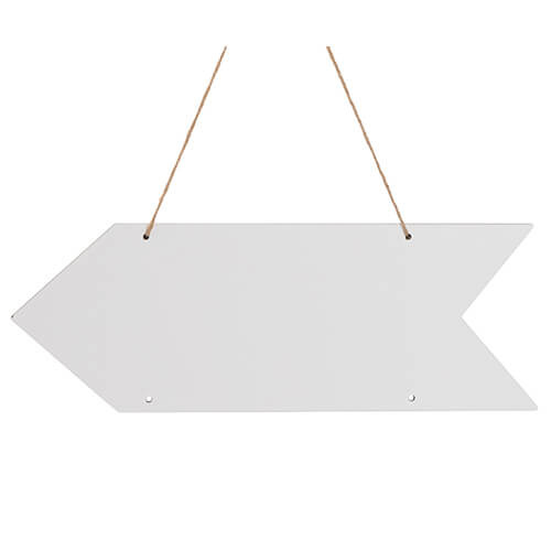 Plaque de porte MDF pour sublimation - flèche