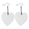 Earrings made of MDF for sublimation - heart