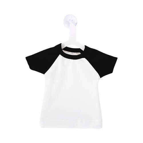 Mini T-shirt voor sublimatie met hanger - zwart 