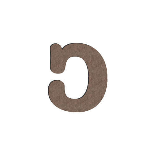 Dekorativ bokstav av MDF för sublimering 10 cm C.