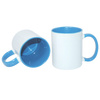 JS Coating mug 330 ml FUNNY light blue Sublimation Thermal Transfer