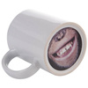 330 ml mug with a monkey imprinted on the bottom for sublimation printing