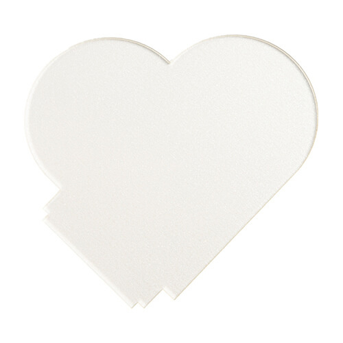 Akrilni okvir sa šljokicama za sublimaciju - srce