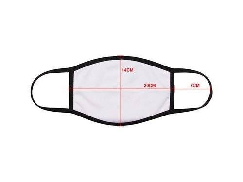 Mască de față mare, cu țeavă neagră pentru sublimare