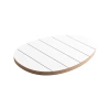 Egg-shaped photo frame made of MDF, striped, 27 x 38 cm