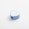 Silicone straw cap Ø 0,8 / 1 cm for sublimation - blue heart