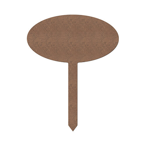 Plaque de jardin 20 x 25 cm en MDF pour sublimation - ovale