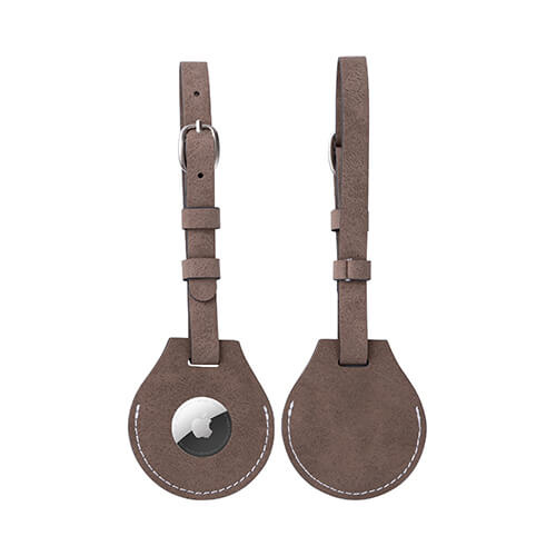 Leather luggage tag / AirTag pouch for sublimation - gray