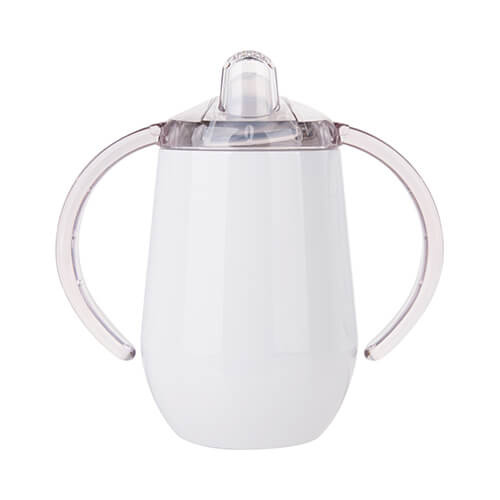 Nerūsējošā tērauda pilināmā krūze 300 ml sublimācijai - balta