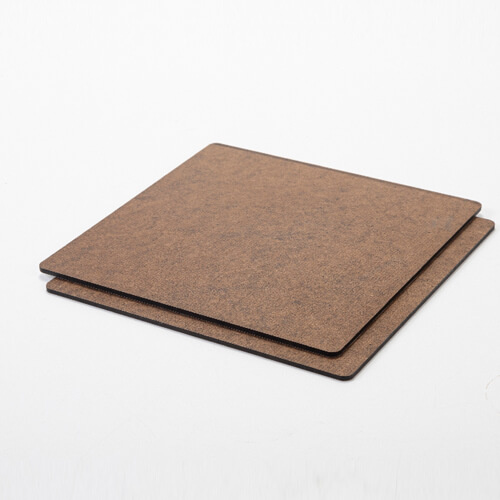 Placă de fibre pentru sublimare 20 x 20 x 0,3 cm - 2 buc. - spate maro închis
