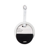 Leather luggage tag for sublimation - white circle