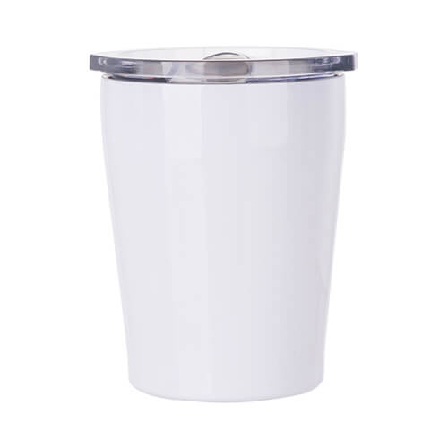 Kovinski vrč 240 ml za mleko s pokrovom za sublimacijo - bel