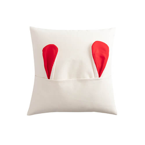 Linen pillowcase 40 x 40 cm for sublimation - red ears