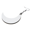 Boucles d'oreilles en MDF pour sublimation - lune