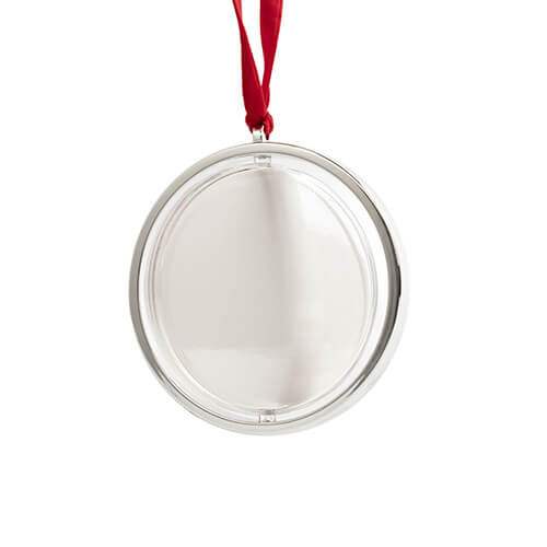 Ornement de sapin de Noël rotatif pour sublimation - argenté