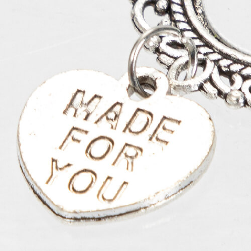 Broche ovale double - épingle à nourrice avec pendentif en forme de coeur pour sublimation