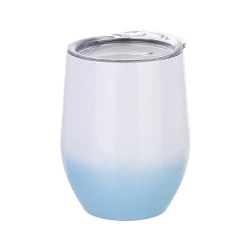 360 ml hrnček na varené víno na sublimáciu - biely a modrý gradient