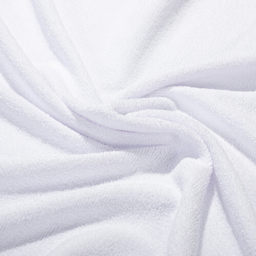 Mikrofiberhandduk 152 x 76 cm med fransar för sublimering - vit