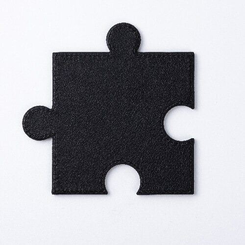 Pernuță de piele în formă de puzzle pentru cană pentru sublimare - gri