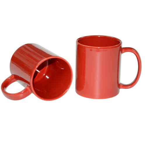 Taza a todo color - rojo brillante para transferencia térmica
