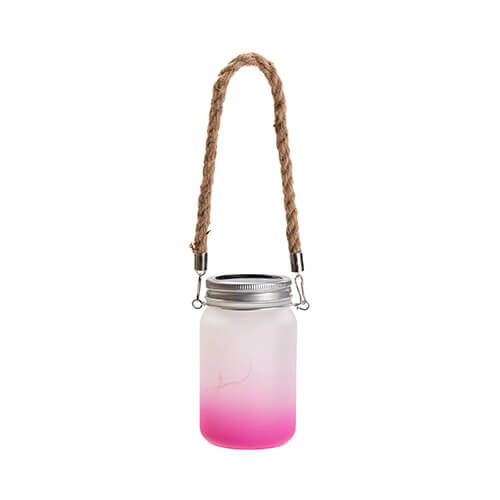 450 ml lantern with a string handle - purple gradient